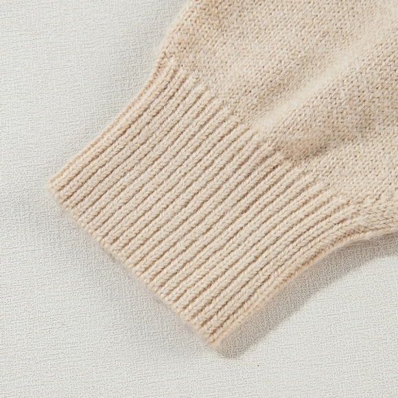 Petal Path Knit Sweater - Tan - Picture 5 of 8